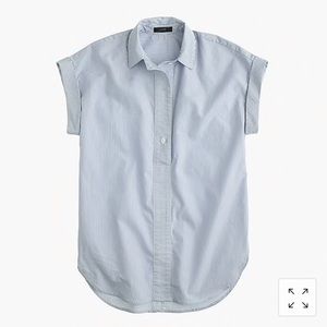 NWOT JCrew Petite short-sleeve popover shirt